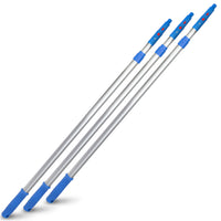 Gritt Commercial - Manche télescopique de 6 pi - Aluminium, ajustable - longueur de 3,5 à 6 pi - Lot de 3-Fonction polyvalente avec une longueur ajustable de 3,5 à 6 pi