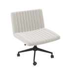 Brassex - Destan Chaise de bureau - blanche-Mécanisme papillon