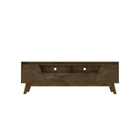 Manhattan Comfort - Meuble TV Marcus 70,86 po style Mid-Century Modern - Brun Rustique-Meuble TV autoportant de style milieu du siècle moderne pour salon et chambre
