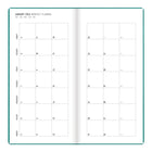 Letts - 2026 Agenda hebdomadaire Woodland - 6-7/8 po x 3-1/8 po - Vert - Multilingue-Couverture au toucher doux