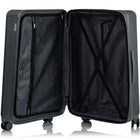 CHAMPS - Ensemble de bagages extensibles à 8 roues - 3 pièces - à parois rigides Collection Iconic II - Argent-Expansion sur les 3 pièces