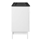 Modway - Render 48" Meuble de salle de bain à double lavabo - Blanc Noir-Tiroirs à extension complète