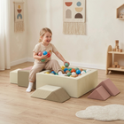 Qaba - Jouets d’escalade pour tout-petits 9 pièces avec jeu de tangram, housses lavables-Les blocs en mousse rembourrés favorisent l’équilibre, la coordination et l’apprentissage créatif pratique
