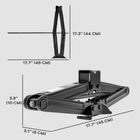 HOMCOM - Cric à ciseaux-Conception pliable pour un rangement facile dans le coffre de la voiture