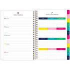 AT-A-GLANCE - Agenda scolaire hebdomadaire/mensuel pour étudiants bande cabana Emily Ley Simplified 2025-2026 - 8 1/2 po H x 5 3/8 po l - multicoloure - anglais-La reliure à double spirale dorée résiste aux accrocs et reste à plat pour une utilisation facile