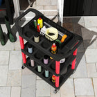 HOMCOM - chariot à outils à 3 niveaux avec roulettes-La construction en plastique garantit une durabilité légère