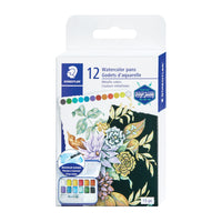 Staedtler - Godets de peinture metallisee, couleurs assorties, paquet de 12-Utiliser avec un pinceau aquarelle ou un pinceau à reservoir d'eau