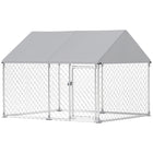 PawHut - Chenil d’extérieur pour chien avec toit - 7 pi L x 5,9 pi l x 5,1 pi H-Conception de tube télescopique à installation rapide 