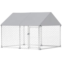 PawHut - Chenil d’extérieur pour chien avec toit - 7 pi L x 5,9 pi l x 5,1 pi H-Conception de tube télescopique à installation rapide 