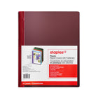 Staples - Couvertures de rapports à poly - 5 couleurs - paquet de 5-La couverture transparente permet de voir le titre sur la page de garde