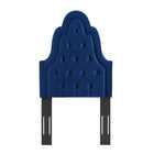 Modway - Augustine Touffe Performance Velvet Tête de lit jumelée, Marine-Tissu résistant aux taches durable
