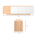 Nexera - Meuble TV Riva, 72 po, Érable naturel et blanc-9