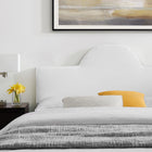 Modway - Soleil Performance Velvet Lit King, Blanc-Système de soutien en lattes de bois