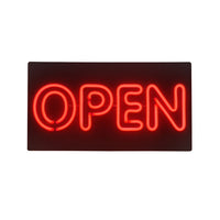 Futech - Panneau ouvert à LED - 24 po L x 10,5 po H - Rouge-
Panneau robuste en PVC noir avec néon rouge.