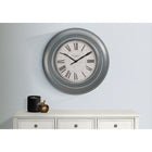 Monarch Specialties - Horloge - 30 po Rond - Surdimensionné Grand - Horloge Murale - Bleu Antique - Transitionnel-Un design surdimensionné pour une déclaration audacieuse, avec un affichage numérique romain imprimé facile à lire, qui peut être regardé à distance