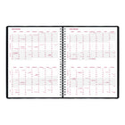 Brownline - 2026 Agenda hebdomadaire Essential - 11 po x 8-1/2 po - Noir - Anglais-Calendrier du mois passé, courrant et des 4 mois suivants sur chaque page double 