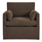 Modway - Wellfleet Slipcover Mélange de lin Fauteuil - Cacao-Assemblage simple requis