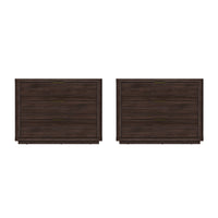 Manhattan Comfort - Evelyn 32" Table de nuit moderne à 3 tiroirs - Marron - Lot de 2-Table de nuit moderne pour chambre et salon lot de 2