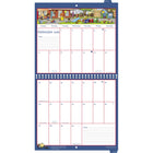 MotherWord - Calendrier mural mensuel 2025-2026 à onglets - 11 po H x 12 po l - anglais-Une façon amusante d'organiser votre famille