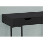 Monarch Specialties - 7556 Bureau 48 po L - Noir/Metal Noir-Fini sur tous les côtés pour un placement flexible n'importe où dans un bureau à domicile
