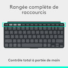Logitech - Keys-To-Go 2, clavier Bluetooth portable pour tablette avec coque intégrée - Graphite-Application Logi Options+: personnalisez l'ensemble des touches de fonction du clavier pour un travail en déplacement simple et efficace (disponible sous Windows et macOS uniquement)