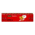 Scotch - Ruban transparent, 3/4 po x 1000 po, paquet de 12-Finition brillante classique