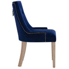 Modway - Pose Performance Velvet Chaise à manger Ensemble de 2 - Marine-Moulures cloutées à clous