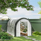 Outsunny - Serre tunnel de jardin à pied 13 pi x 9,8 pi- Bâche en PE offrant une protection UV et contre les intempéries légères à l'intérieur pour une bonne croissance des plantes
