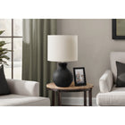 Monarch Specialties - Luminaire - 16 po H Lampe De Table - Résine Noire - Abat-Jour Ivoire / Crème - Contemporain-L'élégant abat-jour en tissu ivoire adoucit la lumière pour une lueur chaleureuse et accueillante, ce qui en fait un choix à la mode dans toute la maison
