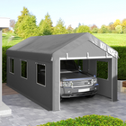 Outsunny - Abri d'auto robuste 10 pi x 20 pi avec 6 fenêtres et 2 ...