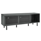 Modway - Kurtis 67 po Meuble à disques TV et vinyle, Fusain-Téléviseur moderne et support de disques