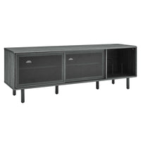 Modway - Kurtis 67 po Meuble à disques TV et vinyle, Fusain-Téléviseur moderne et support de disques