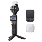 DJI - Osmo Pocket 4P Pack Vlog-Capteur CMOS de 1 pouce et plage dynamique de 17 diaphragmes, double caméra avec 4 focales, objectif 60 mm pour des portraits naturels