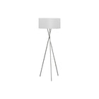 Monarch Specialties - Luminaire - 62 po H Lampadaire - Métal Nickelé - Abat-Jour Gris - Contemporain-Ce lampadaire contemporain de 62 pouces de haut, doté d'un élégant trépied en métal nickelé épuré et d'un abat-jour en tissu gris, ajoute une touche d'élégance moderne dans un salon, une chambre à coucher ou un bureau