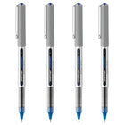 uni-ball – Stylos à bille roulante Vision – 0,7 mm – bleu – paquet de 4  -Couleur et construction du canon : Grise