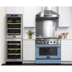 Kucht - 36 po Série KNG Cuisinière Pro Style au gaz naturel - Acier inoxydable/Bleu pâle-Porte de four interchangeable disponible en neuf couleurs