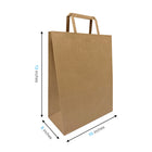 Reliabag - Sac En Papier Avec poignees Plates, Kraft, 10 po L X 5 po P X 13 po H, Paquet De 300-Poignees plates renforcees