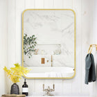 Arcus Home Decor - Miroir rectangulaire Hey Mirro de 30 po x 40 po - Or-Forme : rond rectangulaire unique