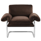 Modway - Ansel Performance Velvet Chaise d’accent - Marron chocolat-Assemblée requise