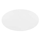 Modway - Tupelo Ovale de 48 po Table à manger, Or Blanc-Socle en socle en métal en or poli