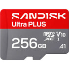 SanDisk - Carte microSD UHS-I Ultra Plus 256 Go-Classe de performance applicative A1 pour le chargement et l'exécution d'applications mobiles