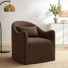 Modway - Bardot Mélange de lin recouvert d’engourdi Chaise d’accent - Cacao-Sellerie premium en mélange de lin