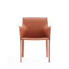 Manhattan Comfort - Lot de 2 fauteuils de salle à manger modernes Paris 55 cm, revêtement similicuir, coloris argile-Rembourrage 100 % sur mesure de haut en bas jambes incluses