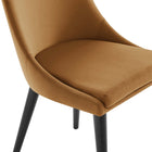 Modway - Viscount Accent Performance Velvet Chaises de salle à manger Ensemble de 2 - Cognac-10