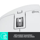 Logitech MX Master 3S - Souris Performante Sans Fil avec Défilement Ultra-Rapide - Blanc-Design ergonomique: Travaillez confortablement avec une souris précise au deisgn conçu pour une posture du poignet plus naturelle et des contrôles idéalement placés au niveau du pouce