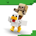 LEGO - Minecraft L’attaque du désert du Poulet chevauché-Des monstres articulés et mobiles pour un amusement et une décoration de salle de jeu modulable