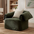 Modway - Lark Slipcover Tissu Grand fauteuil - Sauge-Coussins de duvet fondu