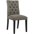 Modway - Duchess Tissu Chaise à manger Ensemble de 2 - Granite-Pieds en caoutchouc massif