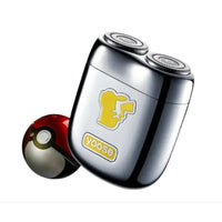 Yoose - MINI Rasoir électrique portable rotatif Pokémon Édition Limitée - Pikachu Jaune-Collaboration iconique Pokémon : Présente un design vibrant inspiré de Pikachu et un corps en alliage de zinc de qualité supérieure, idéal pour le soin et la collection