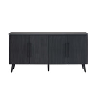 Manhattan Comfort - Jodie 164 cm Buffet Moderne d’Inspiration Mid-Century - Gris Charbon-Buffet et enfilade style milieu du siècle pour salle à manger et salon